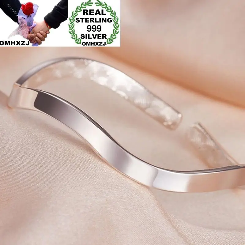 OMHXZJ Wholesale European Fashion Woman Girl Party Wedding Gift Twisted Blank S999 Sterling Silver Cuff Bangle BA46
OMHXZJ Wholesale European Fashion Woman Girl Party Wedding Gift Twisted Blank S999 Sterling Silver Cuff Bangle BA46