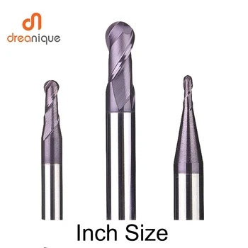 1pc Inch size ball nose end mill 2 flutes cnc end milling cutter for metal face and slot machining hrc50 coated end mills
1pc Inch size ball nose end mill 2 flutes cnc end milling cutter for metal face and slot machining hrc50 coated end mills