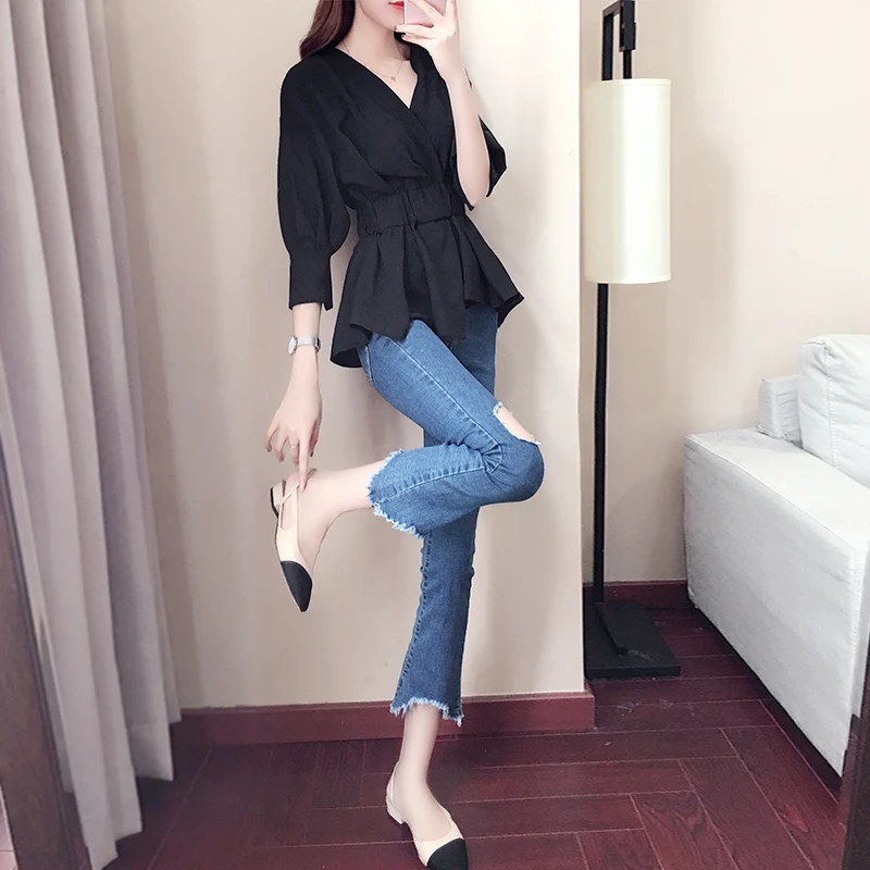 Solid Color V-neck Blusas Mujer De Moda 2019 Ladies Tops Tunique Femme Women's Shirt Camisa Feminina Fashion Thin Blouse Women
Solid Color V-neck Blusas Mujer De Moda 2019 Ladies Tops Tunique Femme Women's Shirt Camisa Feminina Fashion Thin Blouse Women