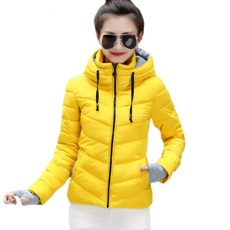Новое Женское модное пальто зимняя куртка женская верхняя одежда короткая