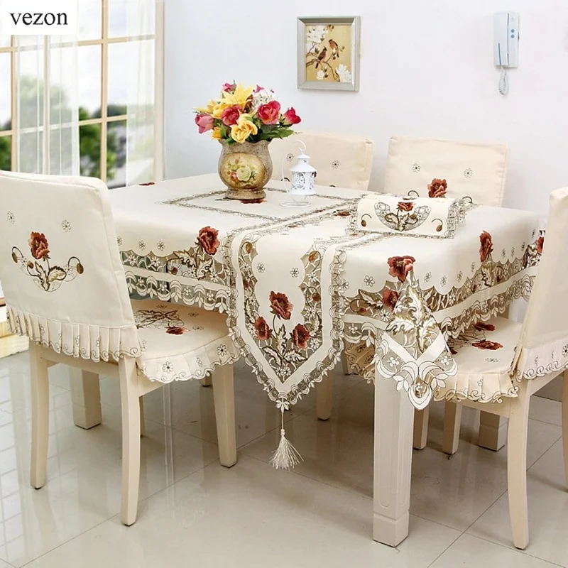 vezon Hot 72*108" Luxury Polyester Floral Embroidery Tablecloth Europe Embroidered Dining Table Towel Cloth Cover Decor Textiles
vezon Hot 72*108" Luxury Polyester Floral Embroidery Tablecloth Europe Embroidered Dining Table Towel Cloth Cover Decor Textiles