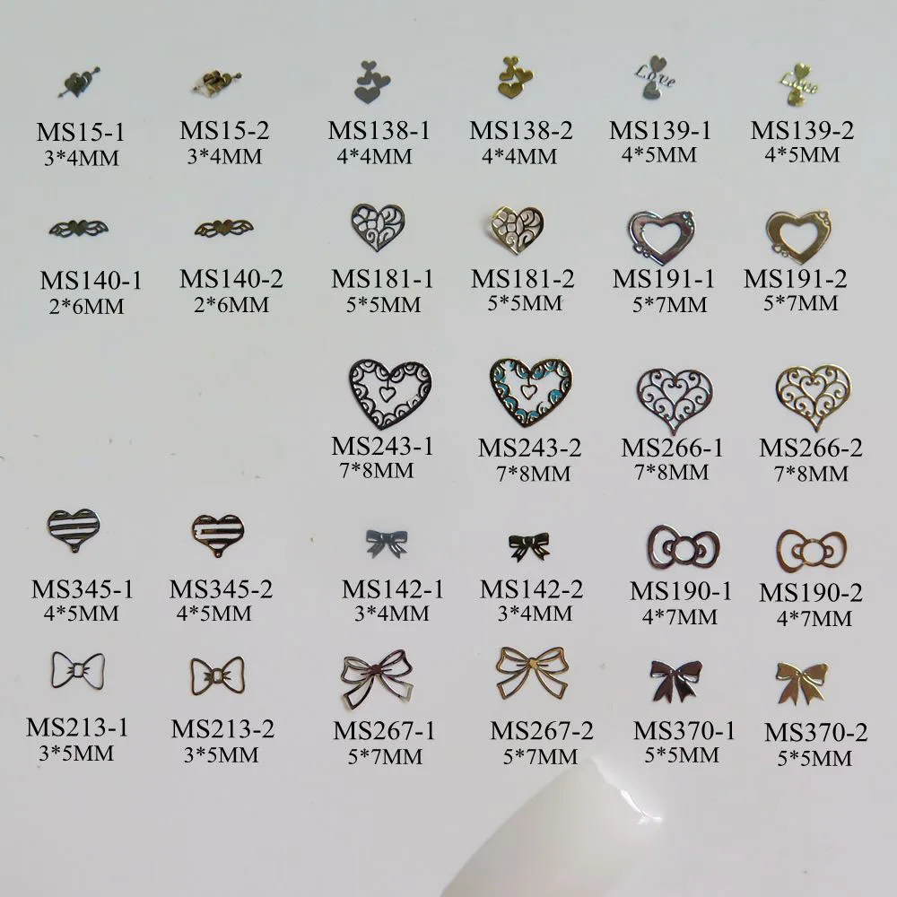 100pcs/bag Silver/Gold Heart Bow non-adhesive Soft Metal Sticker Nail Art Decoration
100pcs/bag Silver/Gold Heart Bow non-adhesive Soft Metal Sticker Nail Art Decoration