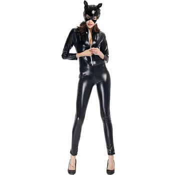 2019 Club cat girl dress Halloween Costume For Women patent leather loadedneutral motorcycle clothing Halloween Party Sexy Suit
2019 Club cat girl dress Halloween Costume For Women patent leather loadedneutral motorcycle clothing Halloween Party Sexy Suit