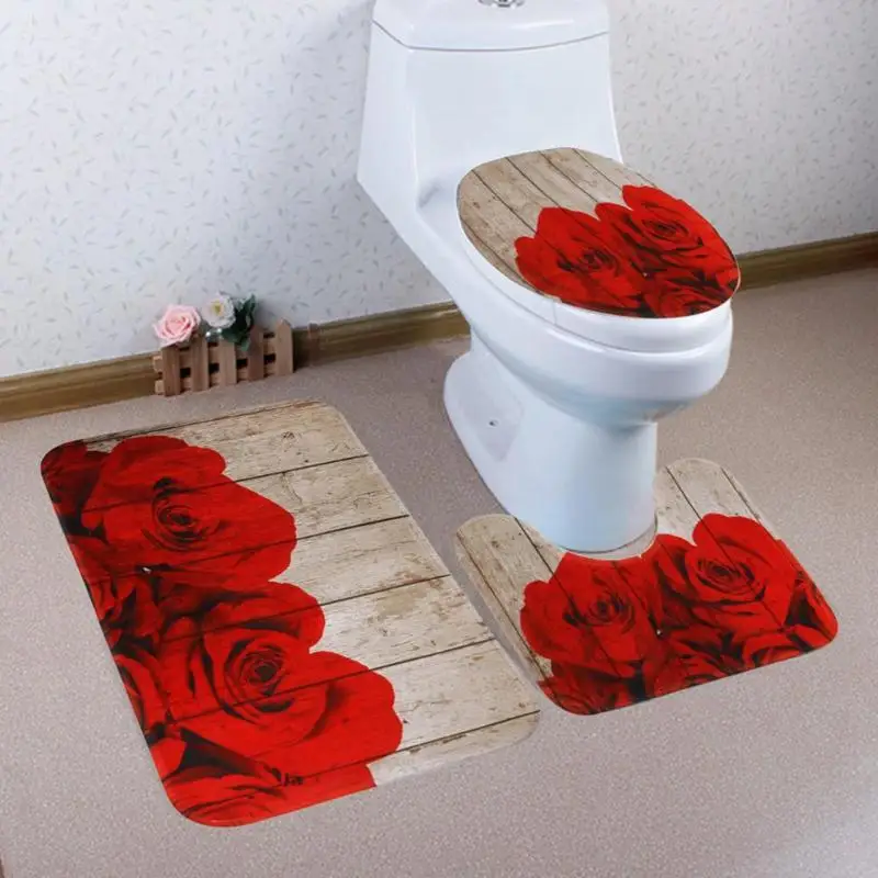 3pcs/set Flower Pattern Bathroom Mat Set Water Absorbent Non-Slip Toilet Rug Lid Toilet Cover Bath Mat Bathroom Accessories
3pcs/set Flower Pattern Bathroom Mat Set Water Absorbent Non-Slip Toilet Rug Lid Toilet Cover Bath Mat Bathroom Accessories
