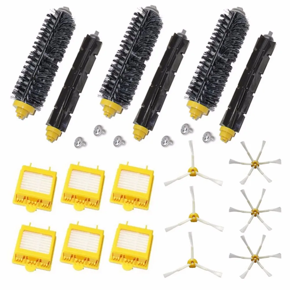 Replacement 6x HEPA Filter + Side Brush Kit +3 Bristle and Flexible Beater Brush for iRobot Roomba 700 Series 770 780 790
Replacement 6x HEPA Filter + Side Brush Kit +3 Bristle and Flexible Beater Brush for iRobot Roomba 700 Series 770 780 790