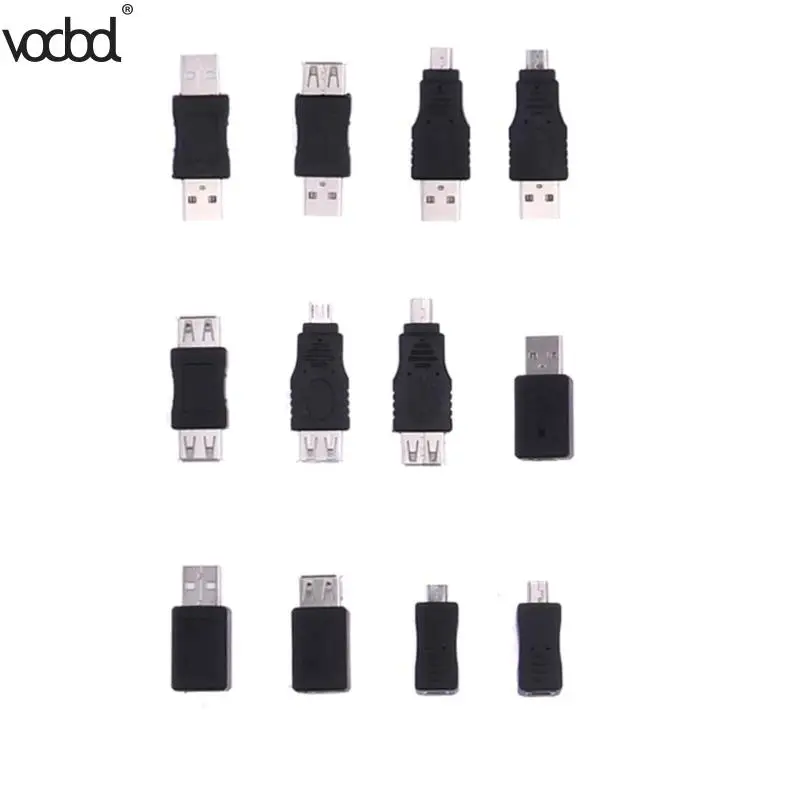 12pcs USB Adapters Set 12 in 1 OTG USB2.0 Mix Adapters Kit OTG F/M mini Adapter Converter Male to Female Micro Usb Adapter Set
12pcs USB Adapters Set 12 in 1 OTG USB2.0 Mix Adapters Kit OTG F/M mini Adapter Converter Male to Female Micro Usb Adapter Set