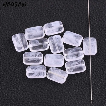 14*20mm 350Pcs Acrylic White Clear Rectangle Shape Flat Beads For DIY Jewelry Findings/Blacelet/Necklace/Earrings Accessories
14*20mm 350Pcs Acrylic White Clear Rectangle Shape Flat Beads For DIY Jewelry Findings/Blacelet/Necklace/Earrings Accessories
