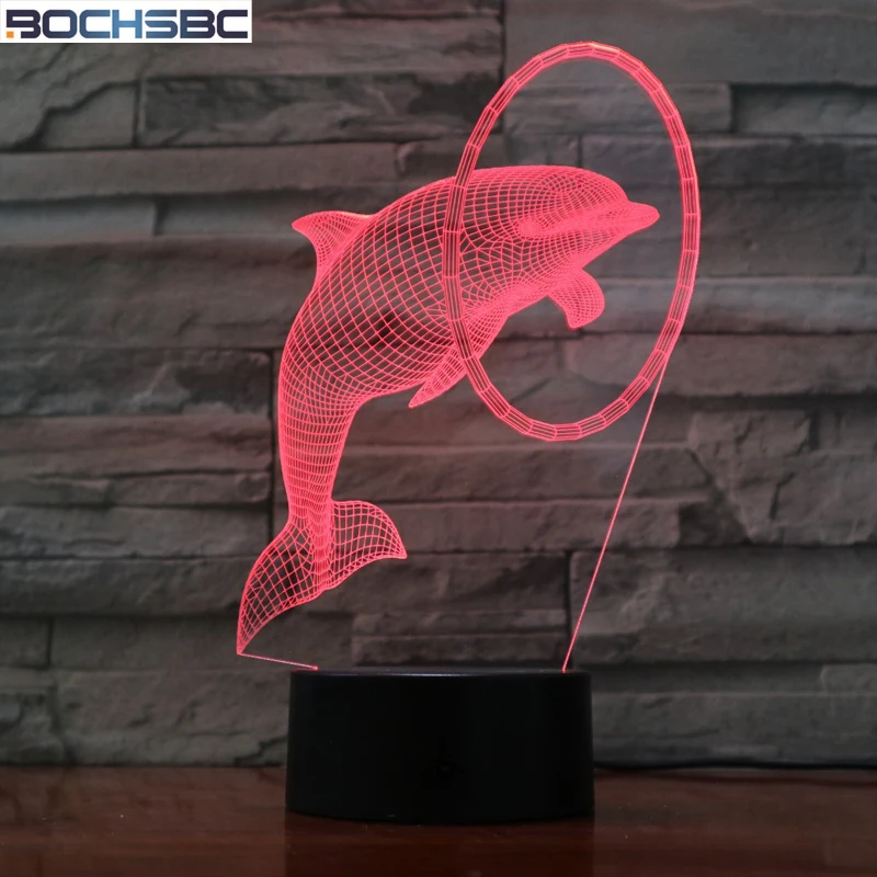 BOCHSBC 3D Cute Dolphin Table Lamp USB LED Acrylic Night Light Touch Switch Changing 7 Colors Desk LED Lamp Art Bedroom Lights
BOCHSBC 3D Cute Dolphin Table Lamp USB LED Acrylic Night Light Touch Switch Changing 7 Colors Desk LED Lamp Art Bedroom Lights