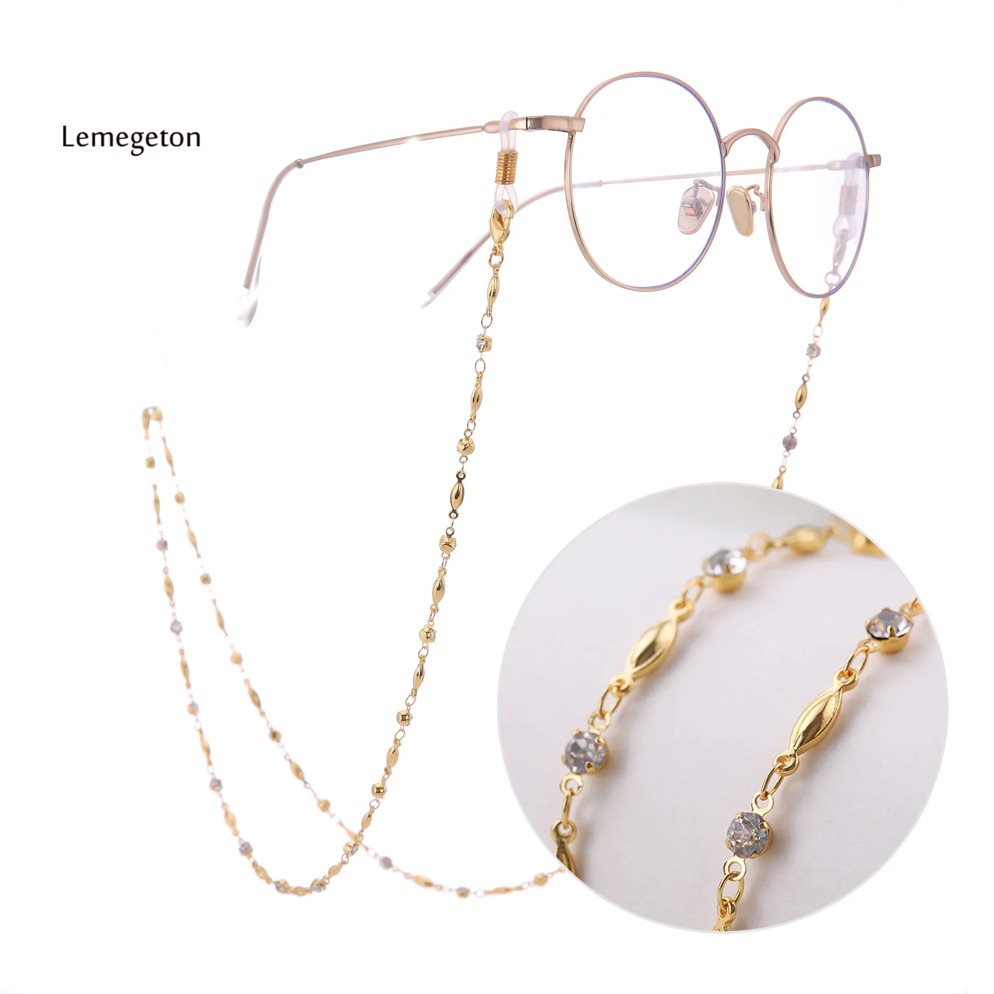 Lemegeton 78cm Sunglasses Strap Cord Glasses Chain With White Crystal Eyeglass Lanyard Sunglasses Chain holder zonnebril koord 
Lemegeton 78cm Sunglasses Strap Cord Glasses Chain With White Crystal Eyeglass Lanyard Sunglasses Chain holder zonnebril koord