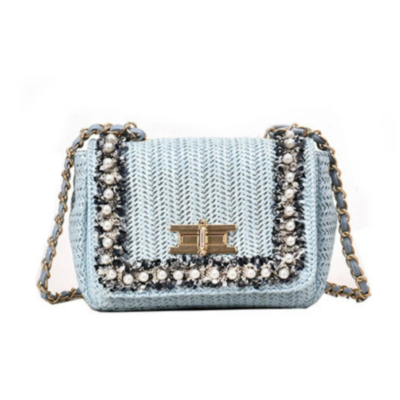 Fairy Luxury Purses Handbags Women Messenger Knitting Beach Rattan Clutch Crossbody Shoulder Bags Designer Pearl Chain Summer
Fairy Luxury Purses Handbags Women Messenger Knitting Beach Rattan Clutch Crossbody Shoulder Bags Designer Pearl Chain Summer