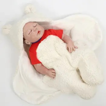 Newborn Baby Blanket Swaddle Wrap Winter Cotton Plush Hooded Sleeping Bag 0-12M Hot Selling 
Newborn Baby Blanket Swaddle Wrap Winter Cotton Plush Hooded Sleeping Bag 0-12M Hot Selling
