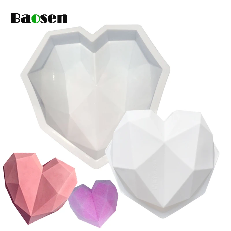 Baosen 3D Diamond Heart Shape Mousse Cake Mold Love Hurricane Fondant Mould Chocolate Sponge Cakes Chiffon Baking Pastry Tools
Baosen 3D Diamond Heart Shape Mousse Cake Mold Love Hurricane Fondant Mould Chocolate Sponge Cakes Chiffon Baking Pastry Tools