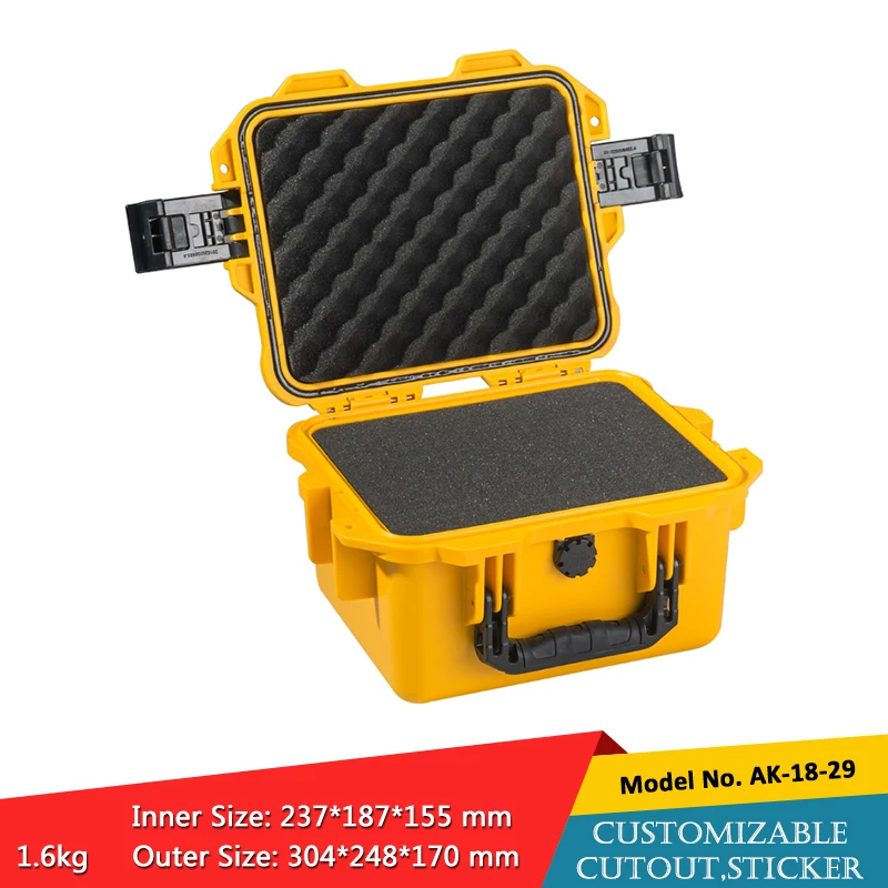 szomk IP67 hard storage box waterproof plastic tool box plastic equipment case with foam (8)