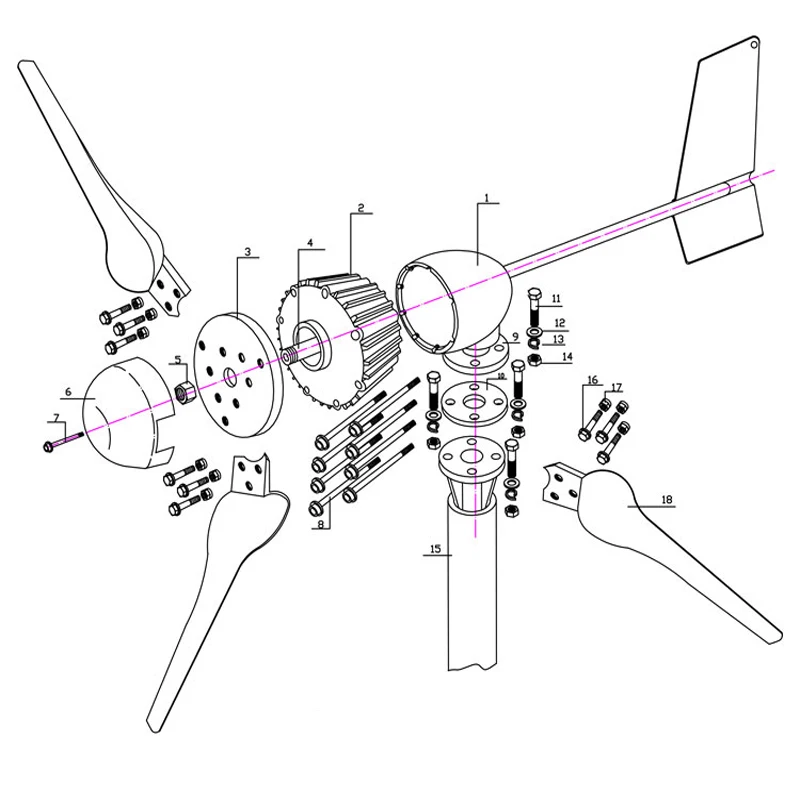 1000W-Wind-Turbine-Generator-24V-48V-2-5m-s-Low-Wind-Speed-Start-3-blade-1150mm