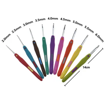 9pcs Aluminum Crochet Hooks Ergonomic Grip Soft Rubber TPR Handle Knitting Needles For DIY Crafts Weaving Kit Loom Tool
9pcs Aluminum Crochet Hooks Ergonomic Grip Soft Rubber TPR Handle Knitting Needles For DIY Crafts Weaving Kit Loom Tool