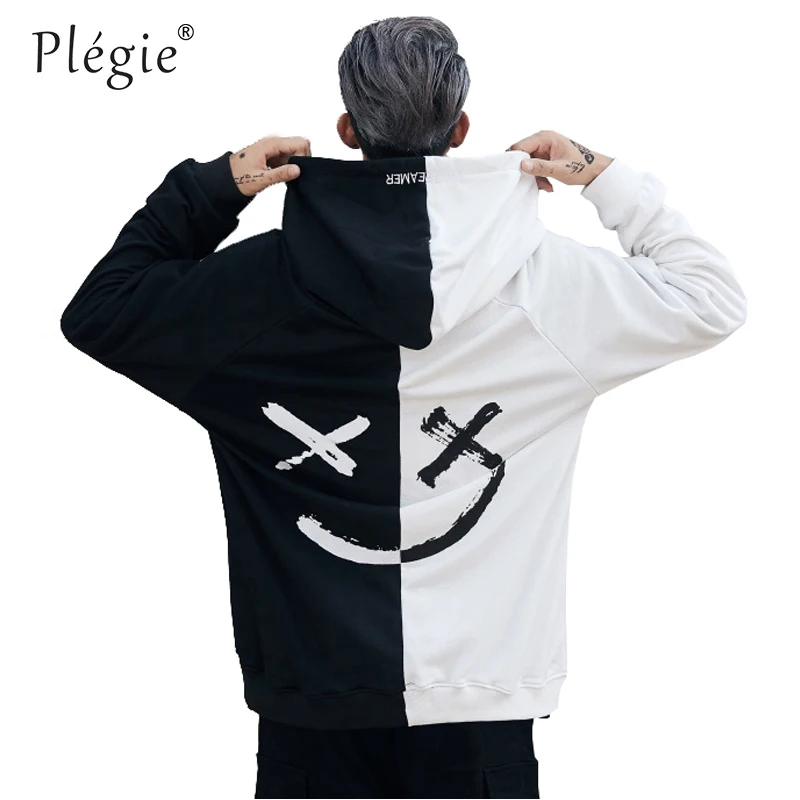 Plegie Men Hooded Sweatshirts Men Women Color Block Patchwork Smile Print Hoodie Hip Hop Streetwear 2019 Men Thin/Thick Hoodies
Plegie Men Hooded Sweatshirts Men Women Color Block Patchwork Smile Print Hoodie Hip Hop Streetwear 2019 Men Thin/Thick Hoodies