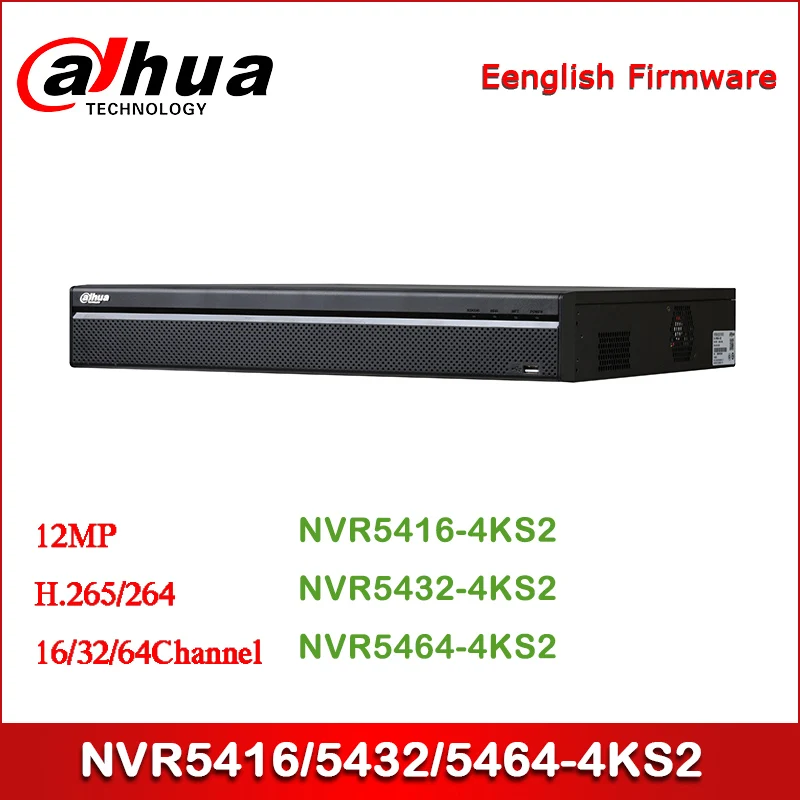 Dahua NVR5416-4KS2 NVR5432-4KS2 NVR5464-4KS216/32/64Channel 1.5U 4K&H.265 Pro Network Video Recorder (V2.00) | Безопасность и