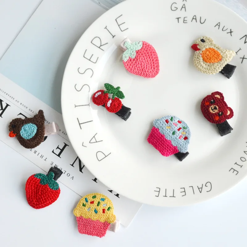 Boutique ins 40pcs Fashion Cute Cherry Strawberry Cupcake Bird Bear Hairpins Crochet Animal Fruit Hair Clips Princess Headwear
Boutique ins 40pcs Fashion Cute Cherry Strawberry Cupcake Bird Bear Hairpins Crochet Animal Fruit Hair Clips Princess Headwear