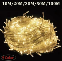 Waterproof Outdoor Home 10M 20M 30M 50M 100M LED Fairy String Lights Christmas Party Wedding Holiday Decoration Garland light image