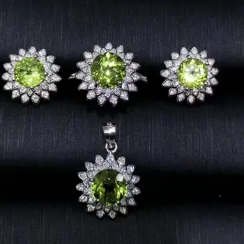 Fidelity Natural peridot s925 sterling silver earrings ring Pendant flowers fine jewelry sets for women natural lemon gemstone
Fidelity Natural peridot s925 sterling silver earrings ring Pendant flowers fine jewelry sets for women natural lemon gemstone