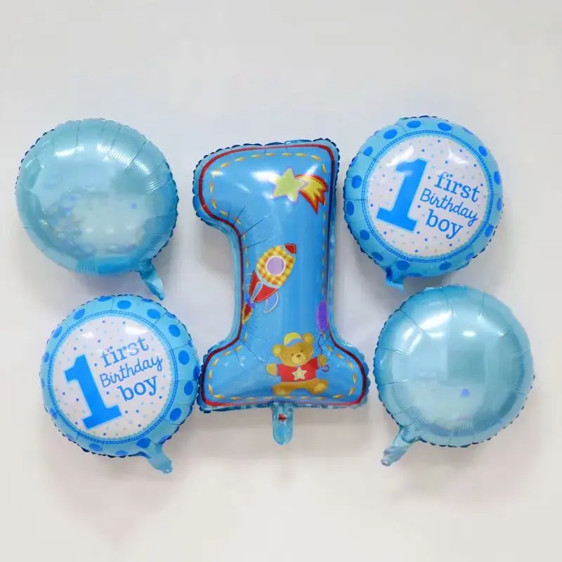 Baby 1st Birthday Balloons Set Pink Sky Blue Number One Foil Air Balls Boy Girl First Birthday Party Decorations kids Supplies 1
Baby 1st Birthday Balloons Set Pink Sky Blue Number One Foil Air Balls Boy Girl First Birthday Party Decorations kids Supplies 1