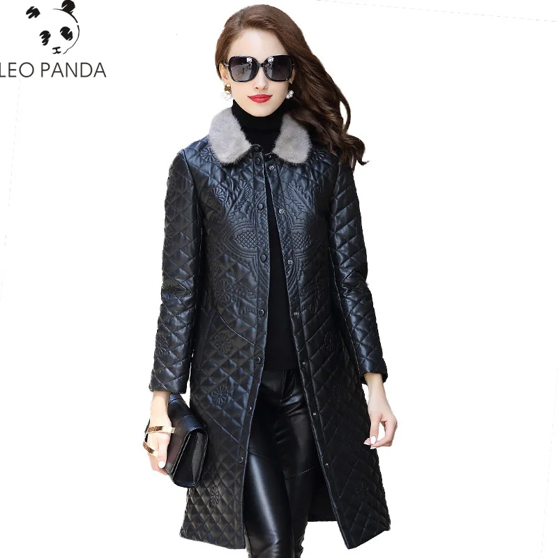 Superior quality Real Sheepskin Coat Female Long Genuine Leather Jacket Women Winter Warm Coats Natural Mink Fur Collar
Superior quality Real Sheepskin Coat Female Long Genuine Leather Jacket Women Winter Warm Coats Natural Mink Fur Collar