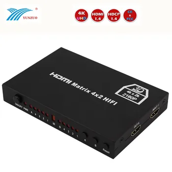 HDMI Matrix Switche ,4x2 Matrix HDMI Switcher HDMI Four in Two High-definition Video Distributor 4X2 Support 4k*2k Support 3D
HDMI Matrix Switche ,4x2 Matrix HDMI Switcher HDMI Four in Two High-definition Video Distributor 4X2 Support 4k*2k Support 3D