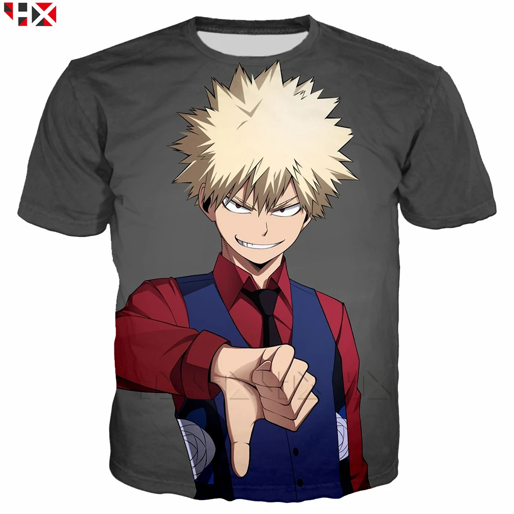 Summer Sale 3D Print Anime My Hero Academia T Shirt Bakugou Katsuki Men T Shirt Unisex Harajuku Style Streetwear Tops X235
Summer Sale 3D Print Anime My Hero Academia T Shirt Bakugou Katsuki Men T Shirt Unisex Harajuku Style Streetwear Tops X235