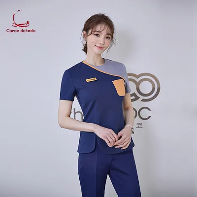 New beauty salon skin manager work clothes short sleeve pants set pedicure technician service yuezi center nurses wear
New beauty salon skin manager work clothes short sleeve pants set pedicure technician service yuezi center nurses wear