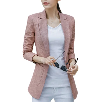 Linen Suit Jacket Women 2019 Spring Autumn Korean Slim Plus size retro Casual small Suits Jackets Women's Suits Blazers 4XL F21
Linen Suit Jacket Women 2019 Spring Autumn Korean Slim Plus size retro Casual small Suits Jackets Women's Suits Blazers 4XL F21