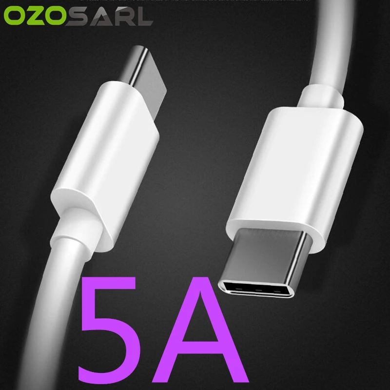 5A PD Cable 30W Super Charging USB Type C to Type C Cable for Huawei P20 P30 Pro V20 Mate 20 Super Charge Cable for iPhone Xs XR
5A PD Cable 30W Super Charging USB Type C to Type C Cable for Huawei P20 P30 Pro V20 Mate 20 Super Charge Cable for iPhone Xs XR