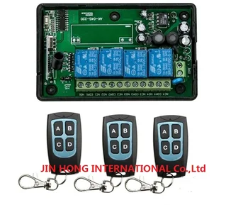 AC110V 220V 4CH RF Wireless Remote Control System / Radio Switch remote switch 220V Learning code receiver+ 3 remote controller
AC110V 220V 4CH RF Wireless Remote Control System / Radio Switch remote switch 220V Learning code receiver+ 3 remote controller