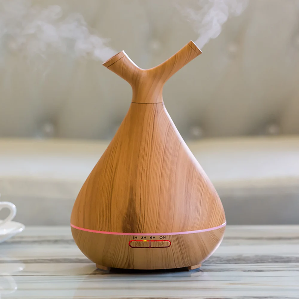 400ml Aroma Air Humidifier wood grain with LED lights Essential Oil Diffuser Aromatherapy Electric Mist Maker for Home
400ml Aroma Air Humidifier wood grain with LED lights Essential Oil Diffuser Aromatherapy Electric Mist Maker for Home