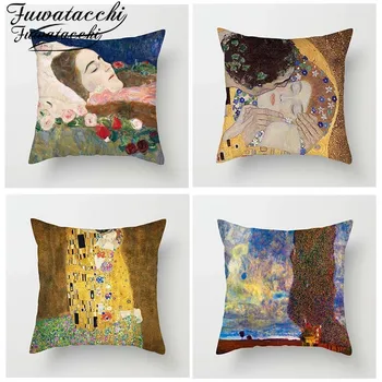 Fuwatacchi Famous Gustav Paintings Cushion Cover Oil Paintings Throw Pillow Cover 45X45cm Square Pillowcases For Home Sofa Decor
Fuwatacchi Famous Gustav Paintings Cushion Cover Oil Paintings Throw Pillow Cover 45X45cm Square Pillowcases For Home Sofa Decor