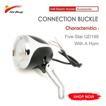Front light Five-star QD199 with a horn Silver and black X48 electric scooter 3 cores scooter light 600mm length m6*15mm ebike
Front light Five-star QD199 with a horn Silver and black X48 electric scooter 3 cores scooter light 600mm length m6*15mm ebike