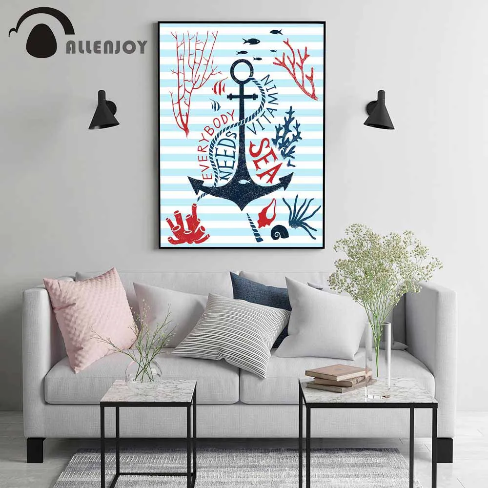 Allenjoy Abstract Painting Everyboad Quotes Anchor Blue Whiter Stripe Poster Nursery Sea Undersea Creature Inspiring Pictures
Allenjoy Abstract Painting Everyboad Quotes Anchor Blue Whiter Stripe Poster Nursery Sea Undersea Creature Inspiring Pictures