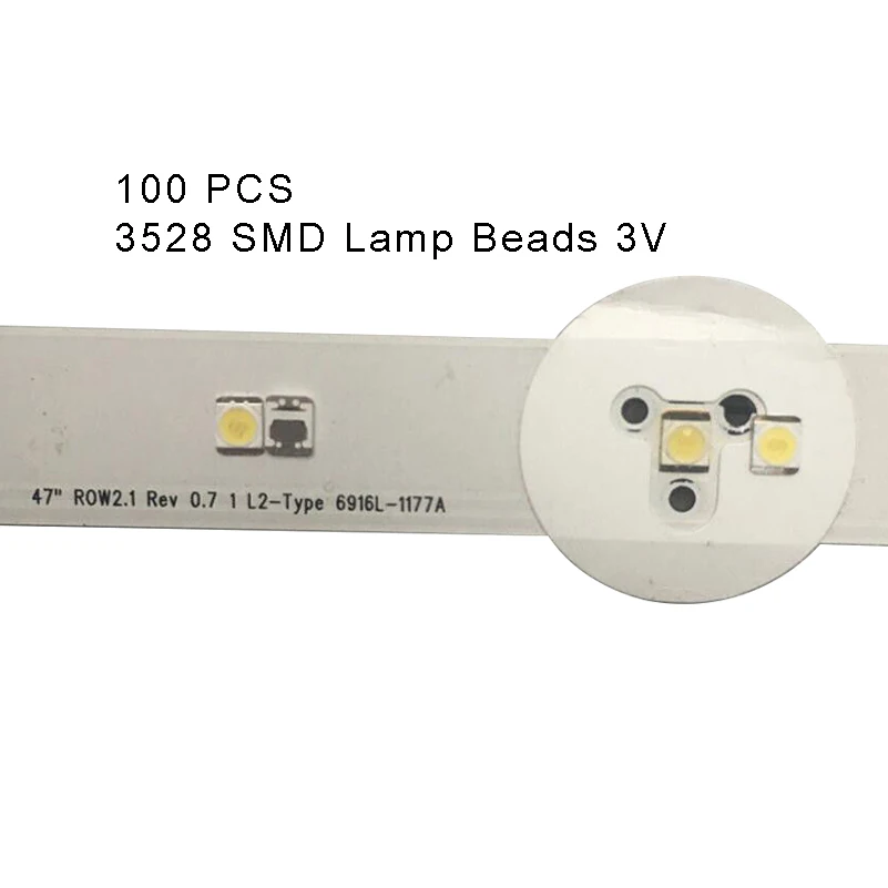 TKDMR 100Pcs 3528 SMD Lamp Beads 3V Specially for LG LED TV Backlight Strip Bar Repair LED Beads best quality.Free shipping
TKDMR 100Pcs 3528 SMD Lamp Beads 3V Specially for LG LED TV Backlight Strip Bar Repair LED Beads best quality.Free shipping