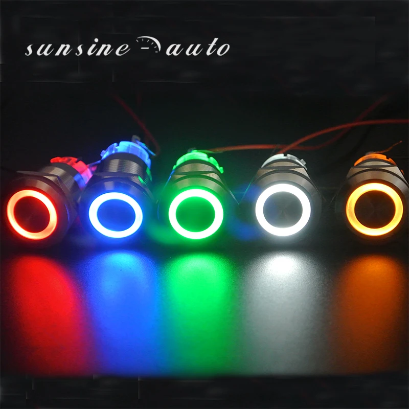 19mm 12V Latching Pushbutton Switch SPDT Silver Stainless Steel Shell with Blue Red Green LED Ring for 3/4" Mounting Hole
19mm 12V Latching Pushbutton Switch SPDT Silver Stainless Steel Shell with Blue Red Green LED Ring for 3/4" Mounting Hole