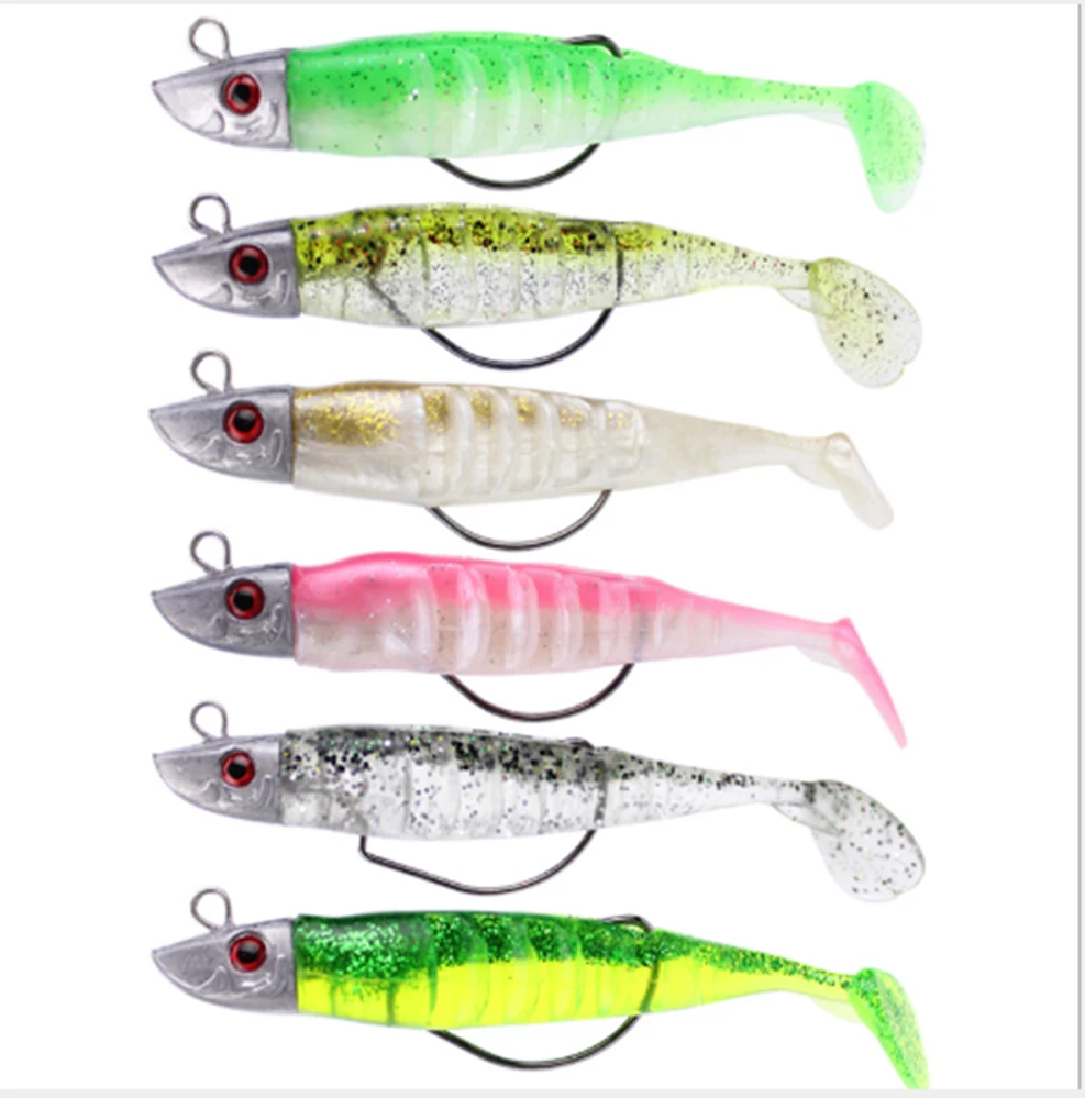 Jigging Soft Bait Fishing Lures 9cm/15g 11cm/25g DIY Lead Head Jig Fish T Tail Sea Bass Lure Fishing Tackle
Jigging Soft Bait Fishing Lures 9cm/15g 11cm/25g DIY Lead Head Jig Fish T Tail Sea Bass Lure Fishing Tackle