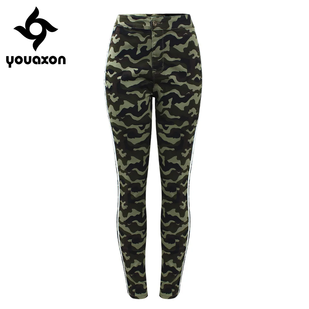 2190 Youaxon New EU Size High Waist Army Green White Stripes Jeans Woman Camo Women`s Plus Size Camouflage Pencil Denim Pants
2190 Youaxon New EU Size High Waist Army Green White Stripes Jeans Woman Camo Women`s Plus Size Camouflage Pencil Denim Pants