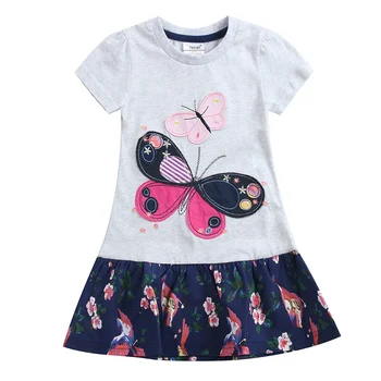 Girl summer short sleeves dress NEAT Round Collar Cotton Butterfly Pattern Print Girl Dress Fashion Girl Princess Dress SH5460
Girl summer short sleeves dress NEAT Round Collar Cotton Butterfly Pattern Print Girl Dress Fashion Girl Princess Dress SH5460