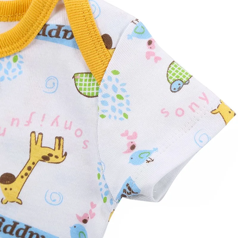 3 Pieceslot Baby Fashion Striped Short Sleeve Rompers Children Jumpsuit Newborn Boys Girls Clothes Body Roupa de bebe Overalls (51)