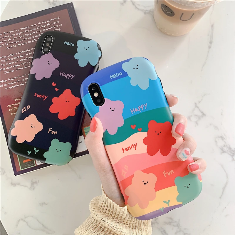 Cartoon cute colorful candy bear mobile phone case for iphone X XR XS MAX 6 6S 7 8 PLUS anti-fall luxury mobile phone holder
Cartoon cute colorful candy bear mobile phone case for iphone X XR XS MAX 6 6S 7 8 PLUS anti-fall luxury mobile phone holder