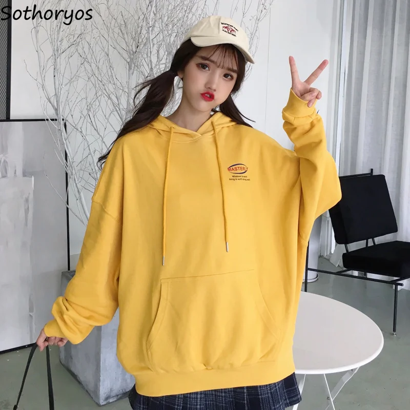 Hoodies Women 2019 Thicker Plus Velvet Letter Printed Loose Pockets Simple All-match Pullovers Womens Trendy Students Sweatshirt
Hoodies Women 2019 Thicker Plus Velvet Letter Printed Loose Pockets Simple All-match Pullovers Womens Trendy Students Sweatshirt