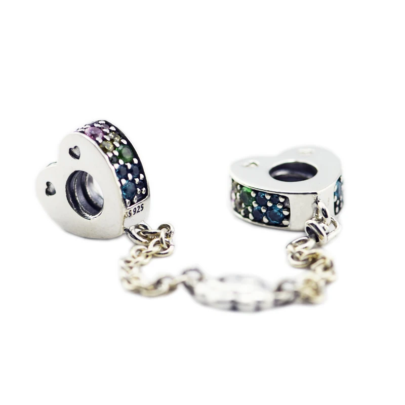 CKK Silver 925 Jewelry Fits Pandora Bracelets Multi-Colored Arcs of Love Safety Chain Original Sterling Silver Beads
CKK Silver 925 Jewelry Fits Pandora Bracelets Multi-Colored Arcs of Love Safety Chain Original Sterling Silver Beads