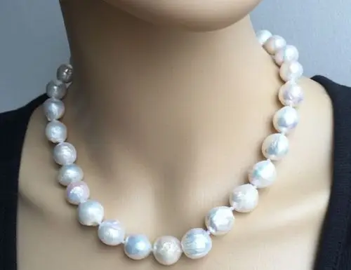 classic 12-13MM 18inch south sea natural baroque white pearl necklace
classic 12-13MM 18inch south sea natural baroque white pearl necklace