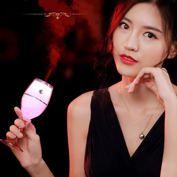 LED Red Wine Cup Humidifier 7 Color LED Night Lights Desktop water meter with Adjustable Mist Mode
LED Red Wine Cup Humidifier 7 Color LED Night Lights Desktop water meter with Adjustable Mist Mode