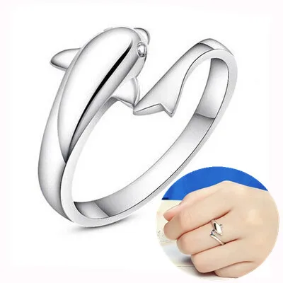 925 pure silver ring dolphin ring pinky ring opening fashion finger ring silver jewelry day gift
925 pure silver ring dolphin ring pinky ring opening fashion finger ring silver jewelry day gift