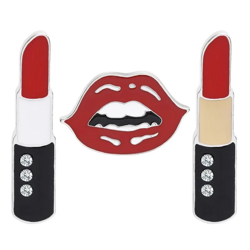 Hot Style Fashion Cute Sexy Red Lips And Lipstick Enamel Pin Brooch Creative Cartoon Badges Denim Decoration Pins Brooches Women
Hot Style Fashion Cute Sexy Red Lips And Lipstick Enamel Pin Brooch Creative Cartoon Badges Denim Decoration Pins Brooches Women