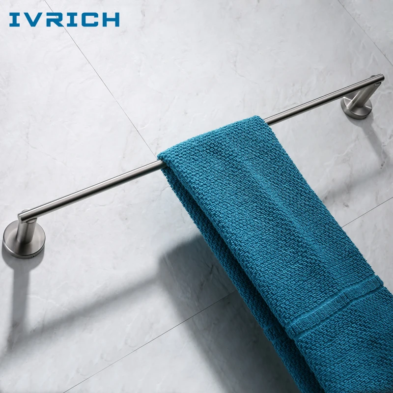 IVRICH Round Single Towel Bar Thickened SUS304 Stainless Steel Brushed Wall Mounted Practical Bathroom Accessories SH2112
IVRICH Round Single Towel Bar Thickened SUS304 Stainless Steel Brushed Wall Mounted Practical Bathroom Accessories SH2112